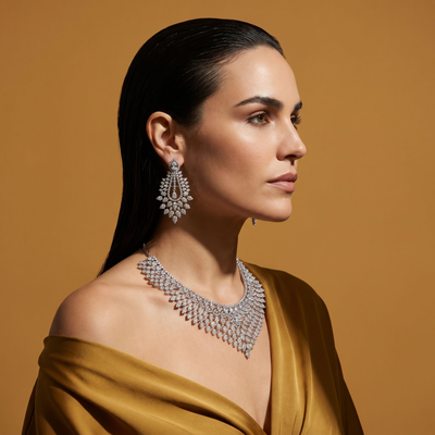 Tanirika Diamond Feather Cascade Set
