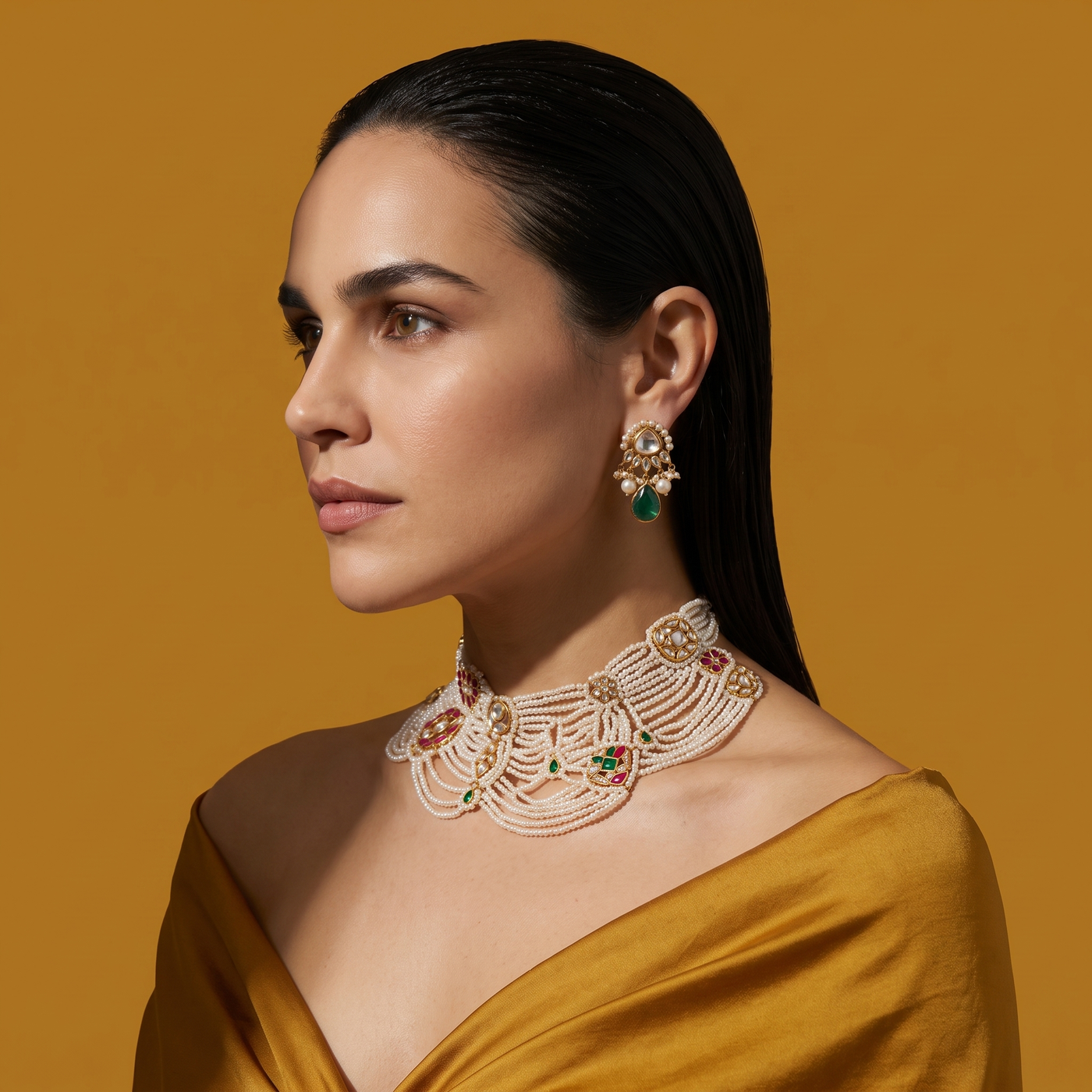 Shivika Pearl Collar Necklace