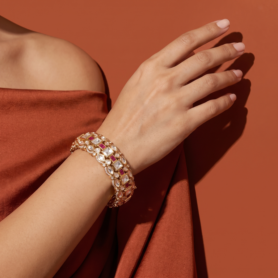 Zareefa Ruby Mosaic Kada
