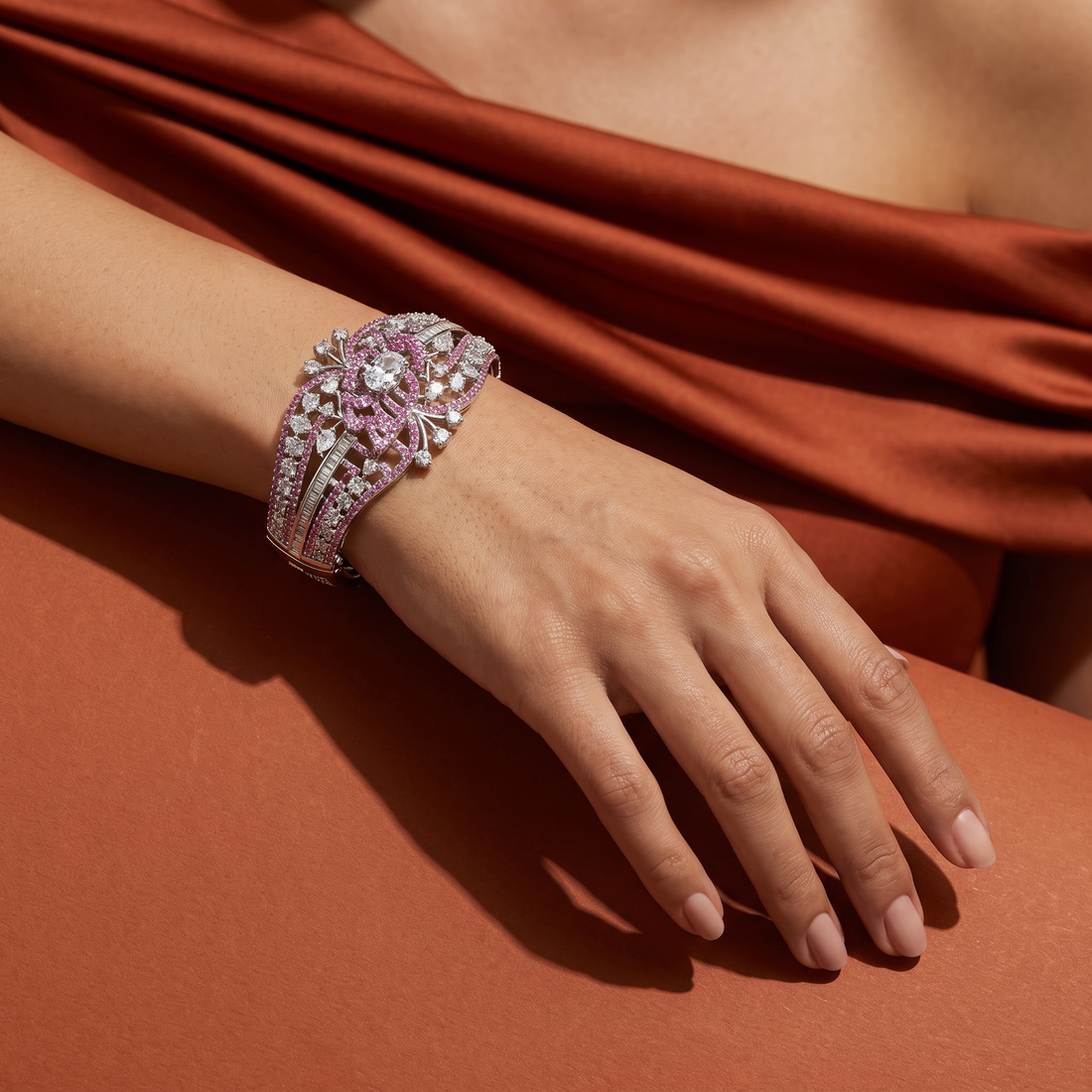 Rishika Ruby Bloom Bracelet