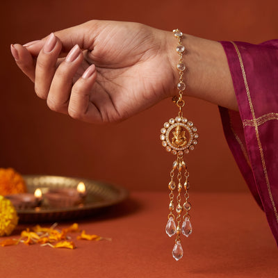 Rakhi Sets - Ganesh and Polki Rakhi Lumba Sets