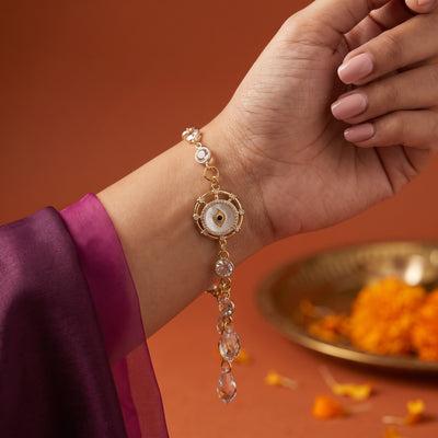 Rakhi sets - Floral and Evil Eye Rakhi and Lumba