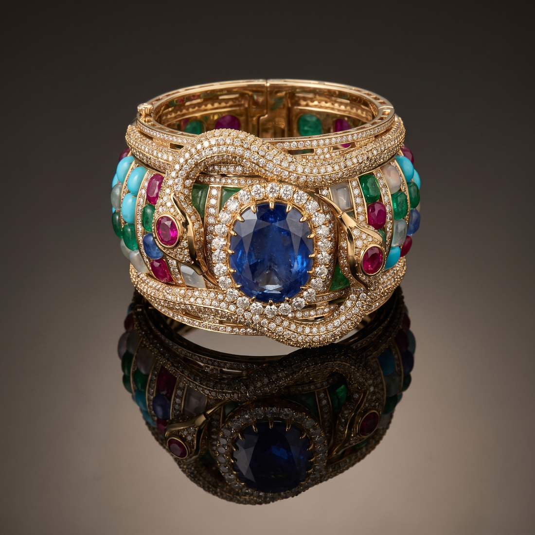 Sapphire Statement Cuff Bracelet