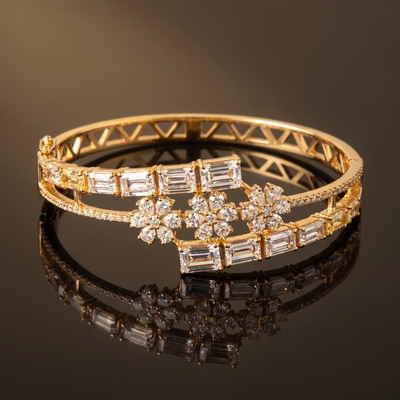 Blossom Hinged Cuff Bracelet
