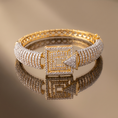 Geometric Square Cuff Bracelet