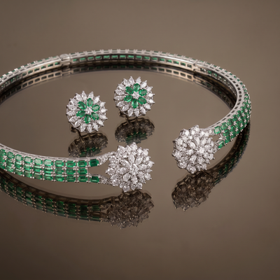 Emerald Éclat Necklace Set