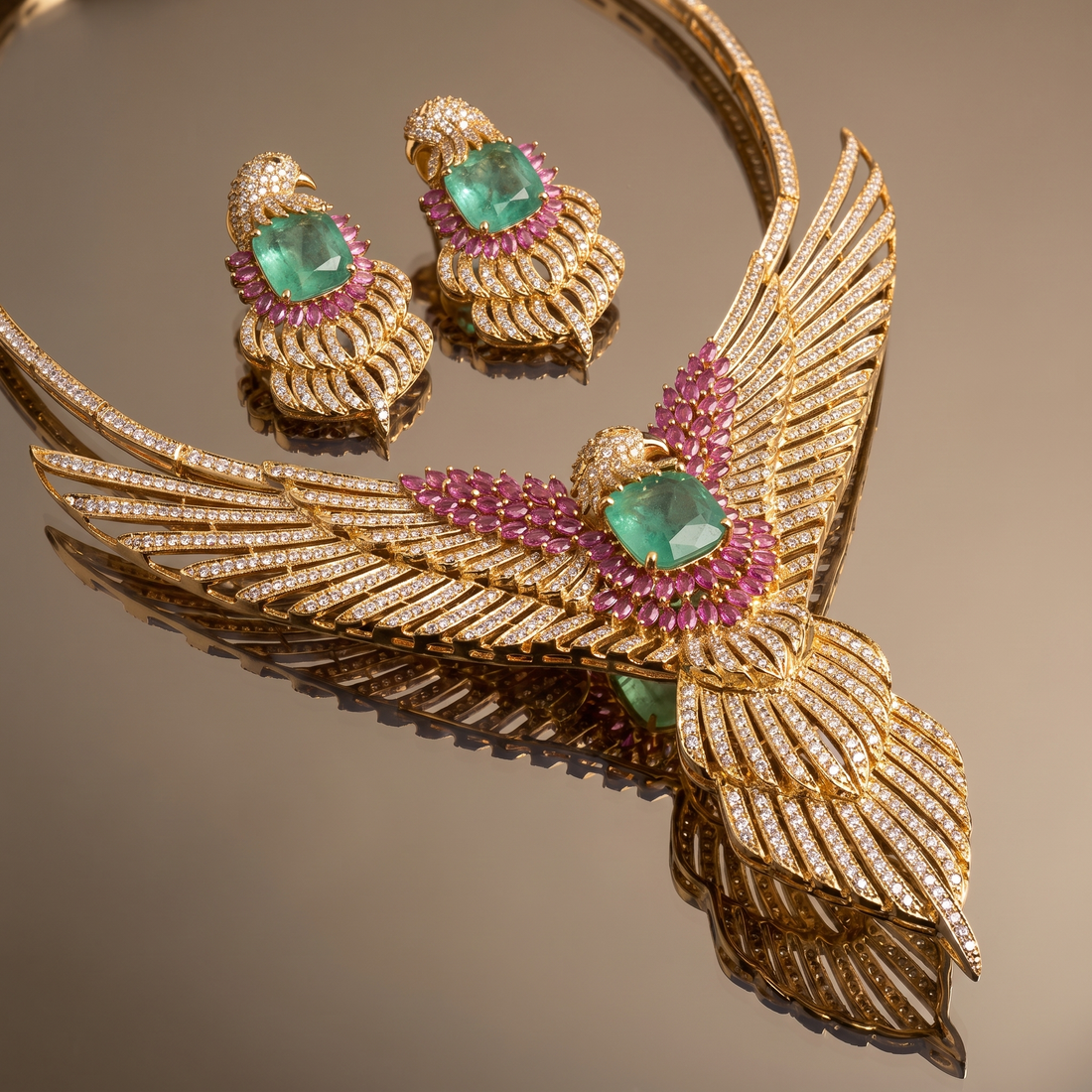 Superia Wing Necklace Set