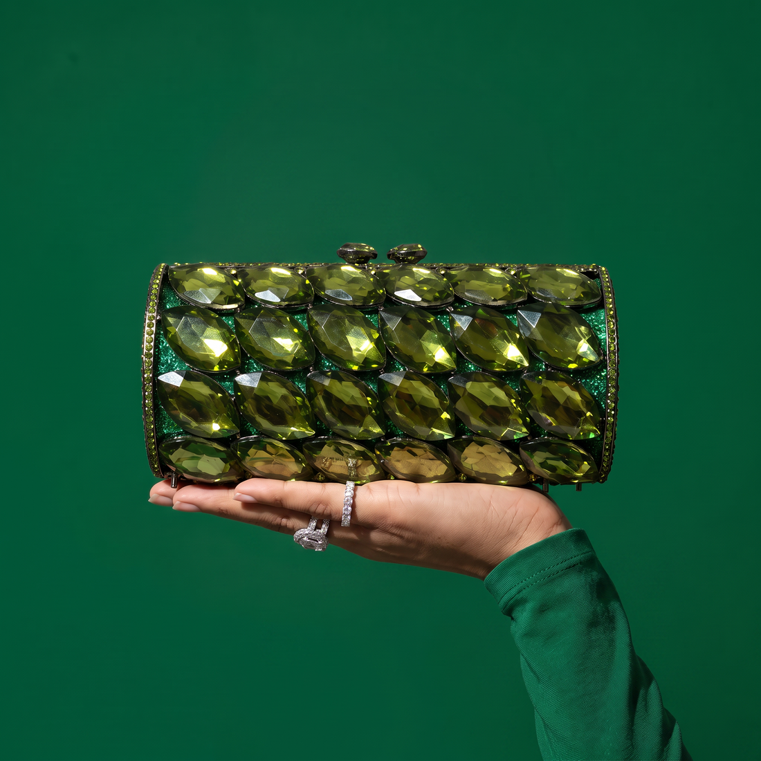 Aurora Prism Peridot Clutch