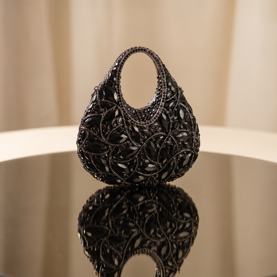 Tesoro Black Crystal Bag