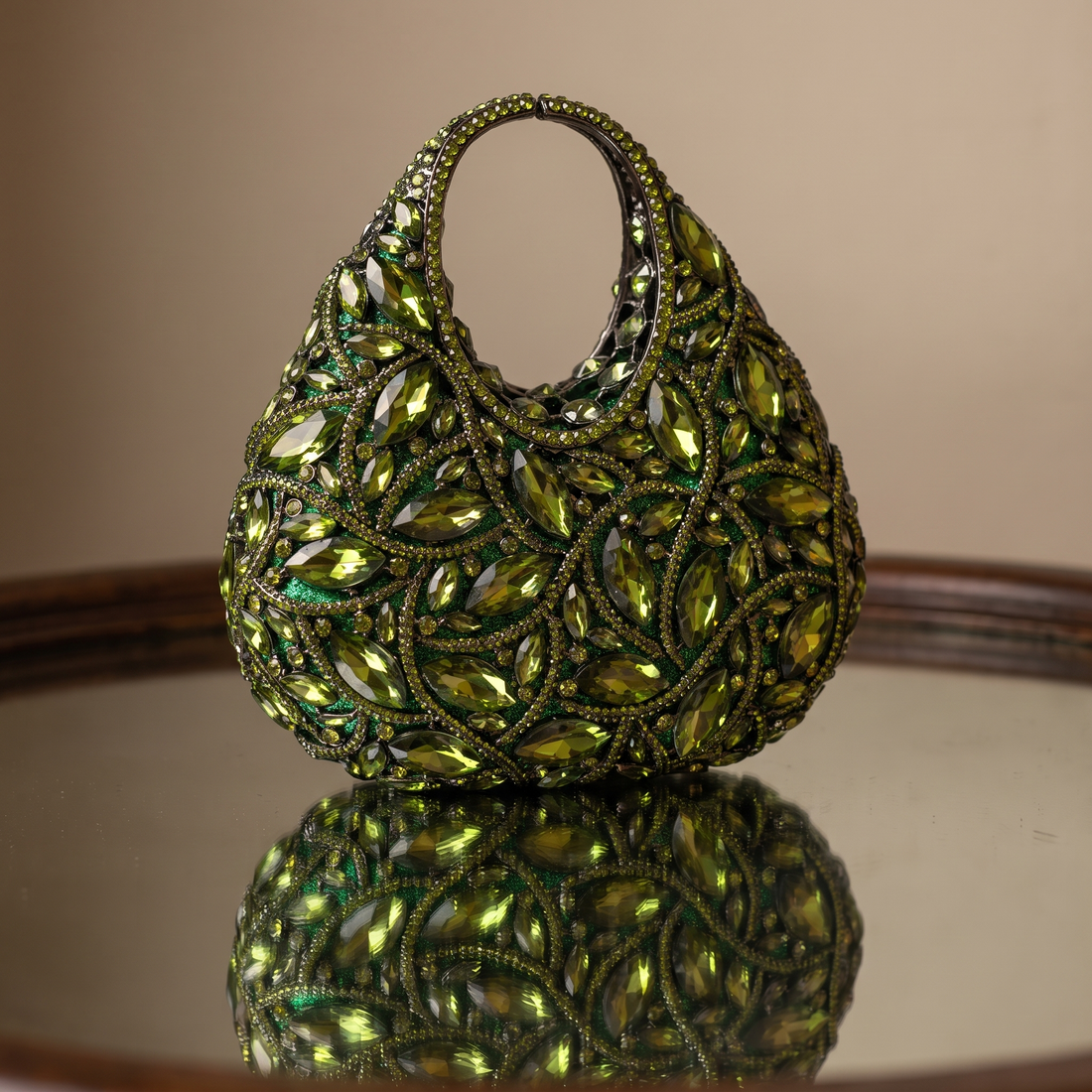 Tesoro Peridot Crystal Bag