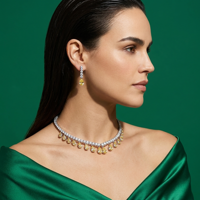 Citrine Torque Necklace Set