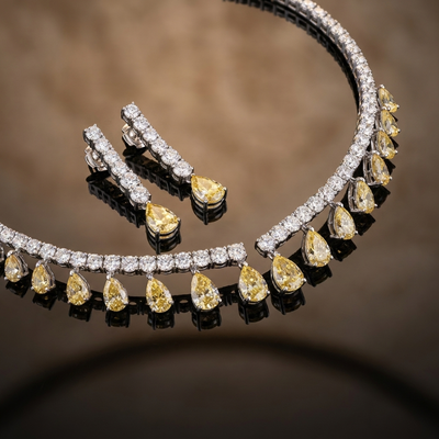Citrine Torque Necklace Set