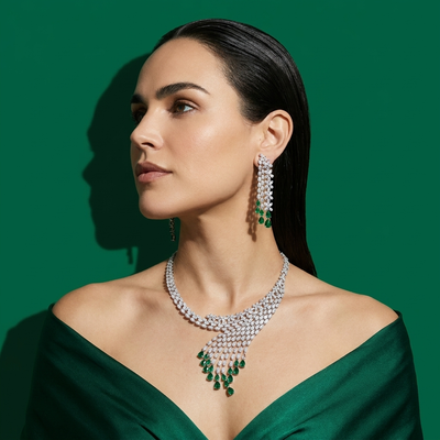 Waterfall Emerald Necklace