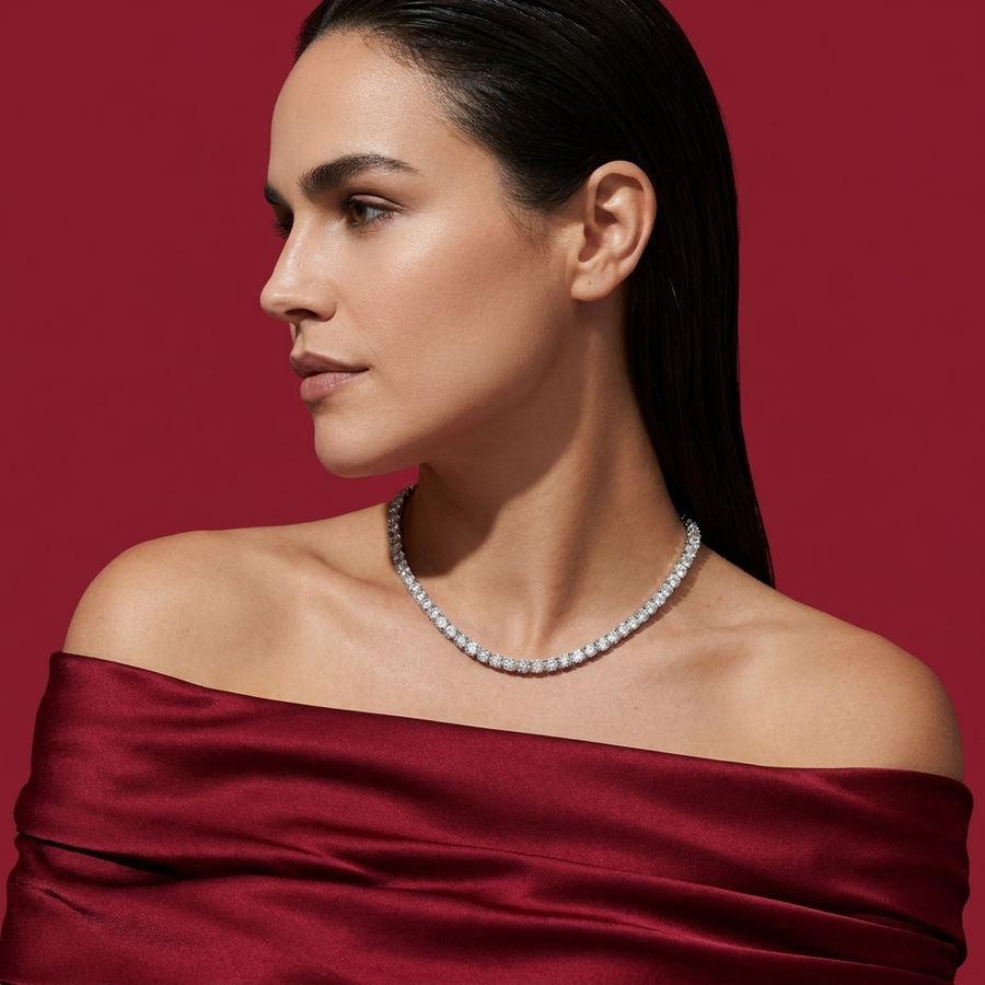 Radiant Tennis Necklace Set