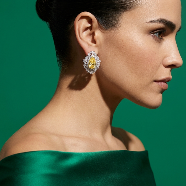 Sunburst Halo Drop Earrings