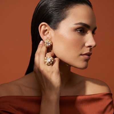 Riva Polki Earring and Ring Set