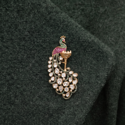 Peacock Statement Brooch