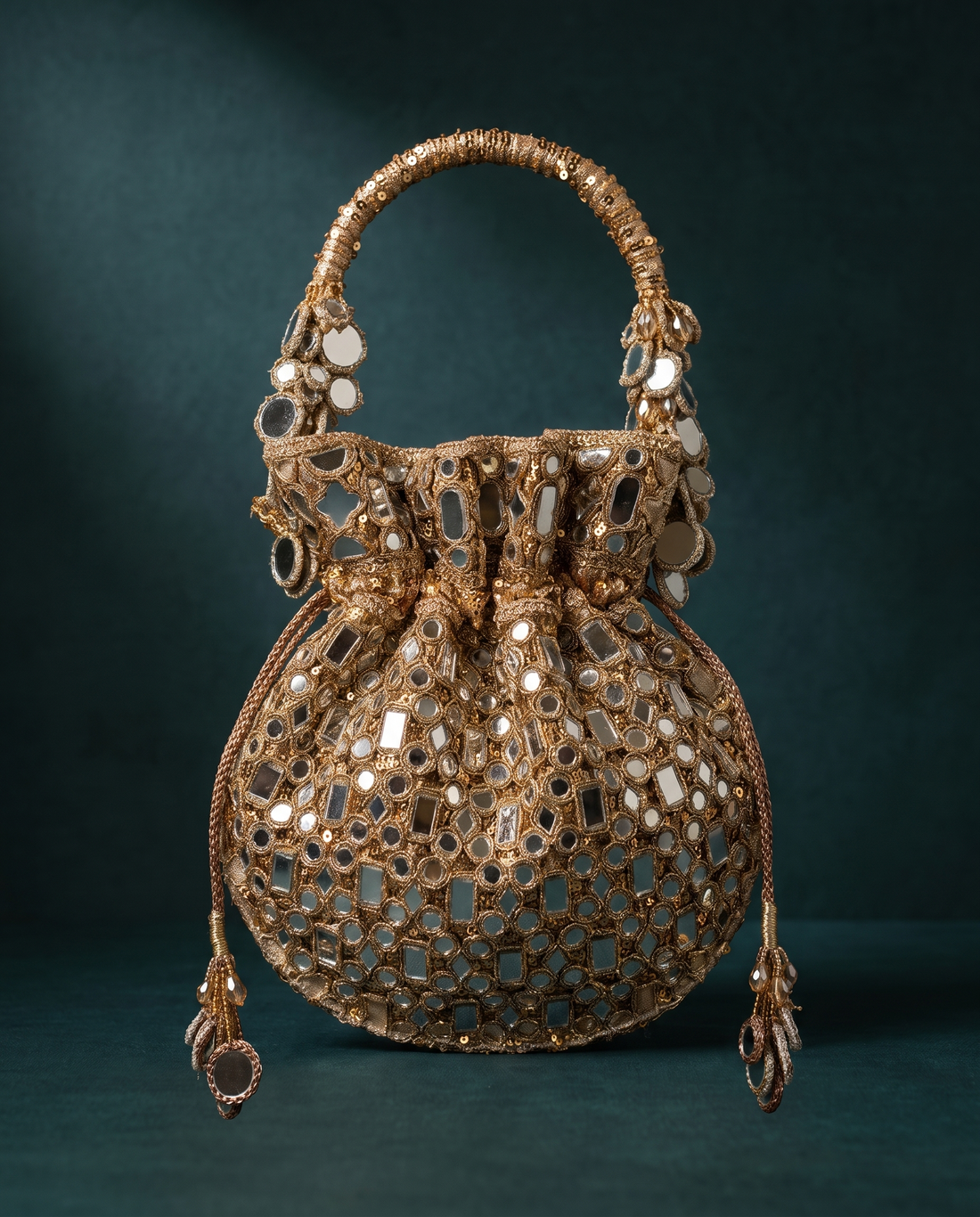 Sunaina Mirrorwork Potli Bag