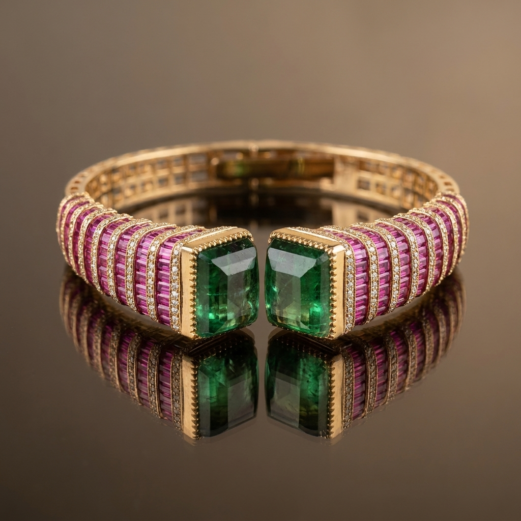 Enara Emerald Cuff Bracelet