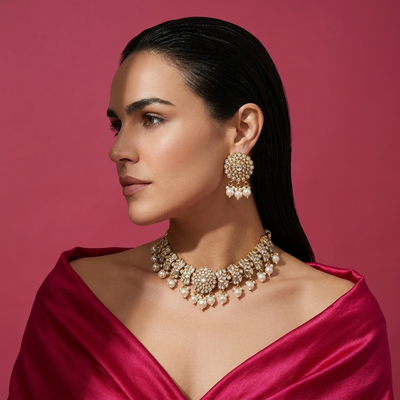 Suryara Polki Bloom Choker Set