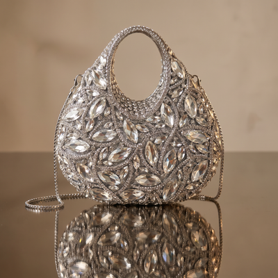 Tesoro Silver Crystal Bag
