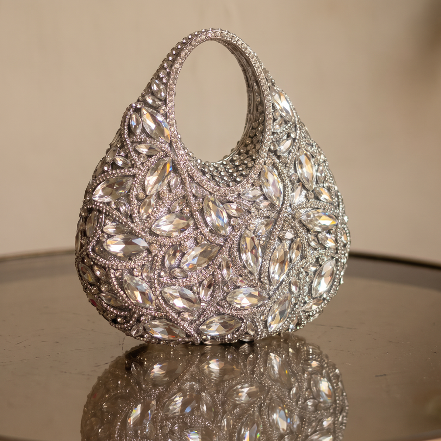 Tesoro Silver Crystal Bag