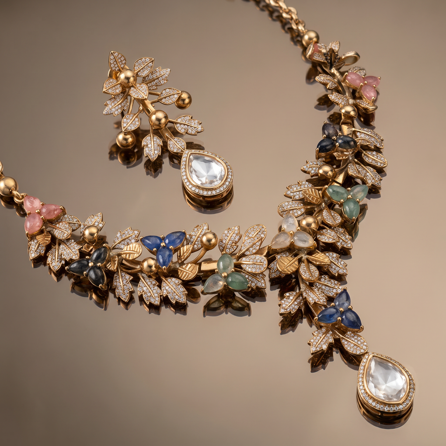 Chitra Botanical Necklace Set