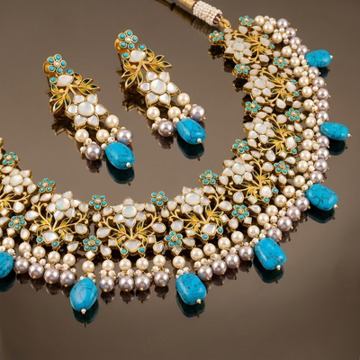 Neela Floral Necklace Set