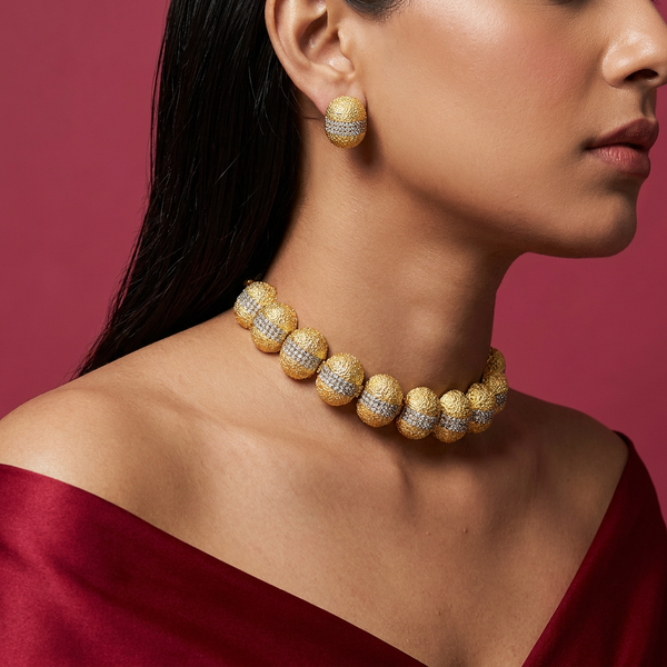 Choco Ornet Gold Necklace