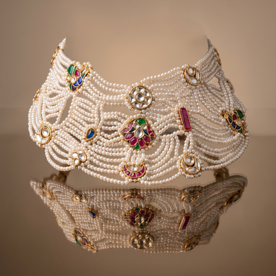 Kasturi Pearl Collar Necklace