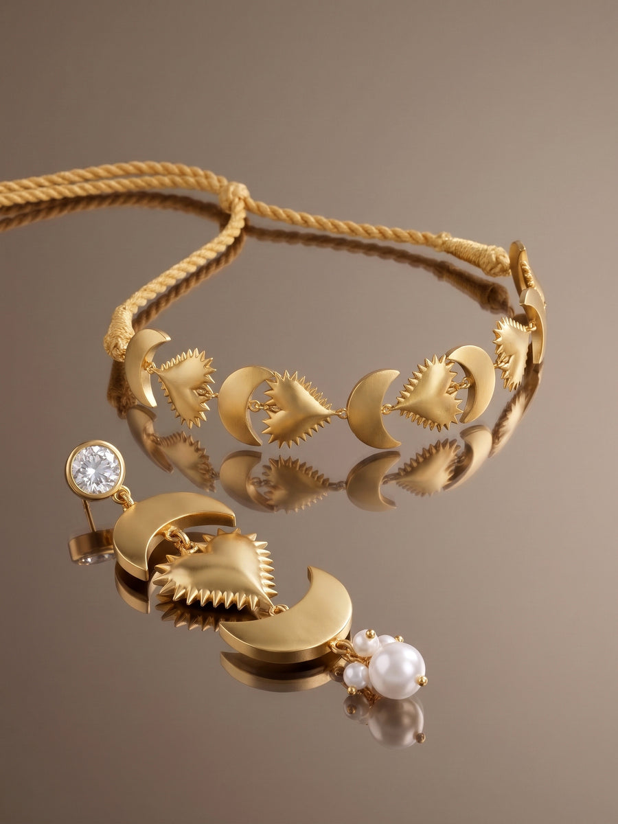Lunar Heart Pearl Choker Set 2