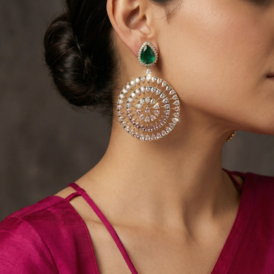 Mandala Crystal Ombre Earrings – handcrafted crystal ombre earrings by Ozel