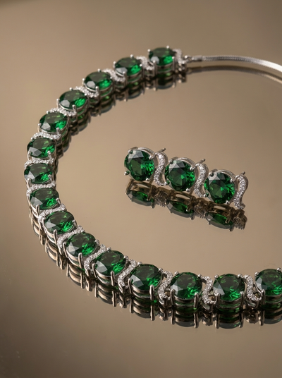 Emeraé – serpentina luxe necklace set by Ozel
