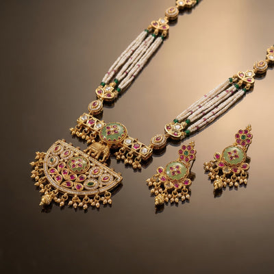 Aaranyaa – gajraaj haar set by Ozel