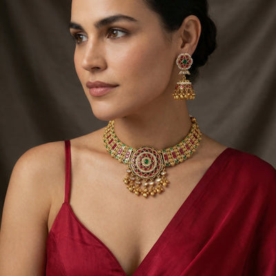 Gulnaar – surya choker set by Ozel