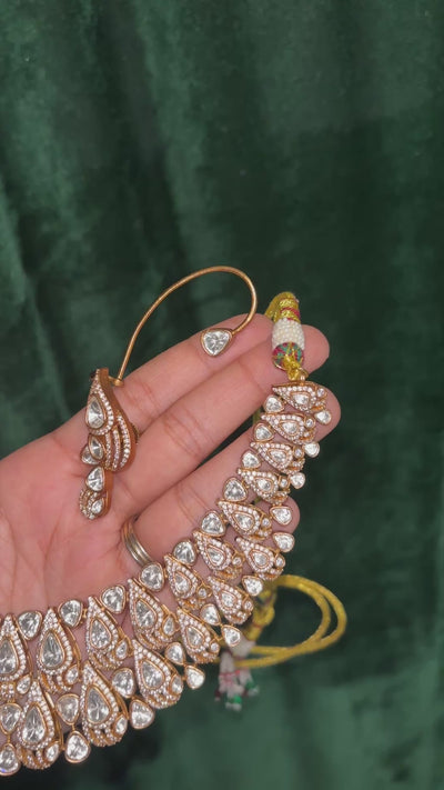 Osheen Polki Choker Set with Earcuffs