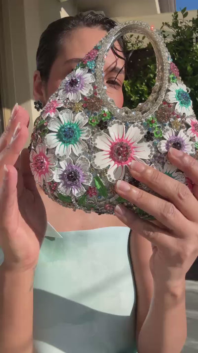 The Jardin Jewel Bag - Blue