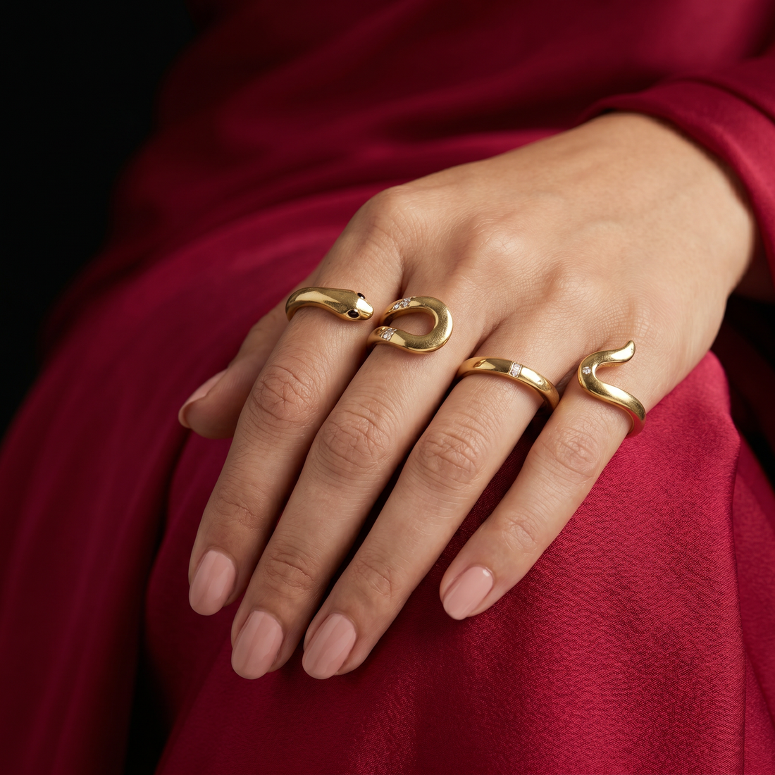 Serpent Line Ring