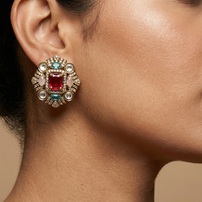 Sofia Navira Statement Earrings – statement Indian jewelry by Ozel
